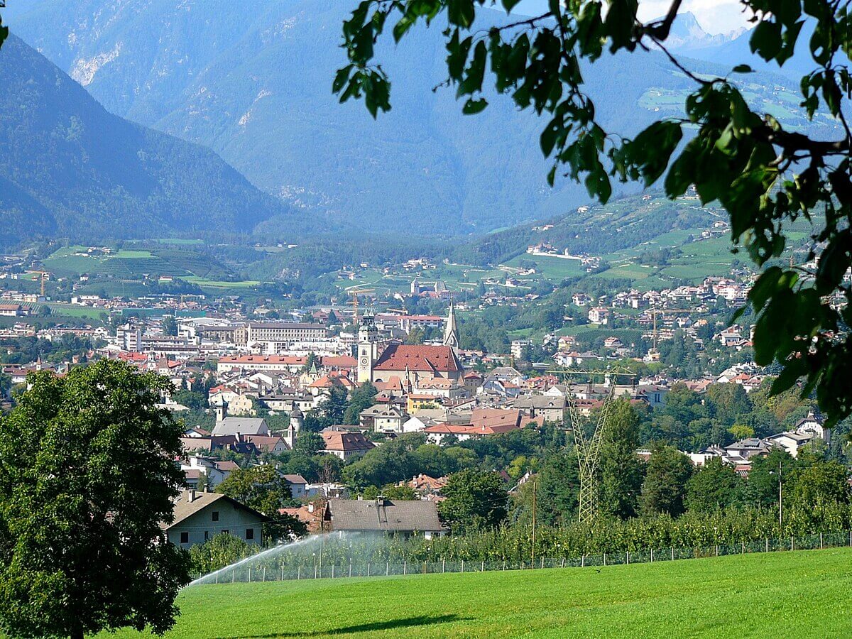 Scenic view of a valley town.